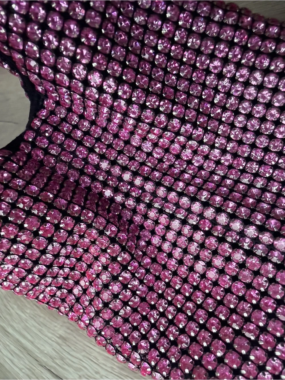 NEW GIARITÉ Brilly Pink Bucket Bag w Silver Tone Crossbody Chain